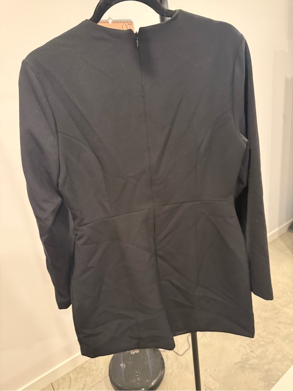 French Connection WHISPER SQUARE NECK LONG SLEEVE MINI DRESS - Picture 6 of 10